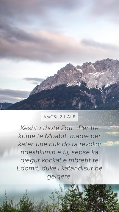 Amosi 2:1 ALB Bible Verse Image