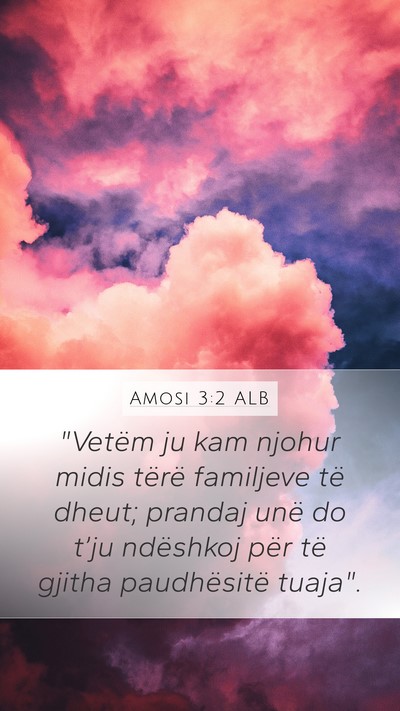 Amosi 3:2 ALB Bible Verse Image