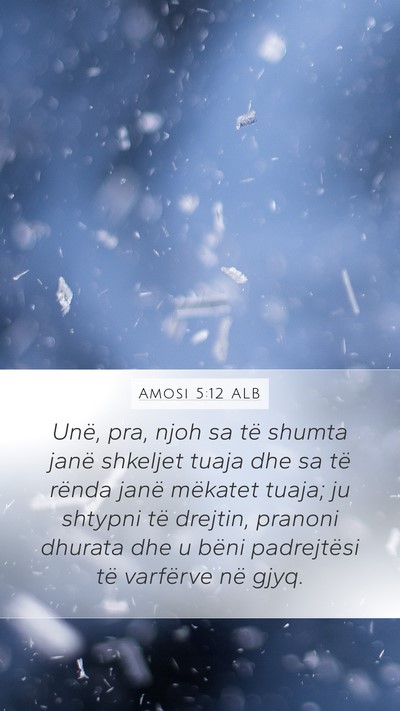 Amosi 5:12 ALB Bible Verse Image