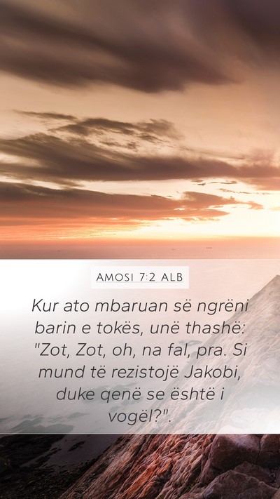 Amosi 7:2 ALB Bible Verse Image