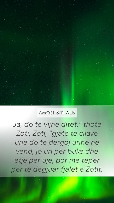Amosi 8:11 ALB Bible Verse Image