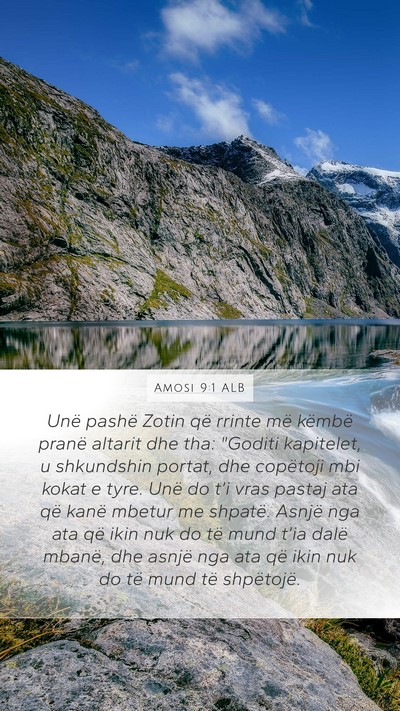 Amosi 9:1 ALB Bible Verse Image