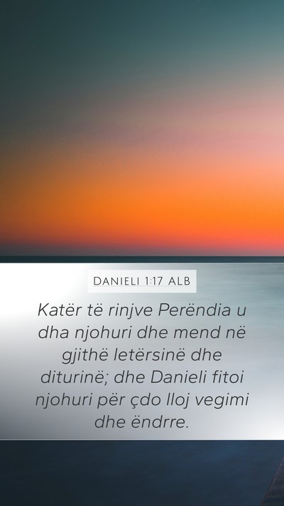 Danieli 1:17 ALB Bible Verse Image