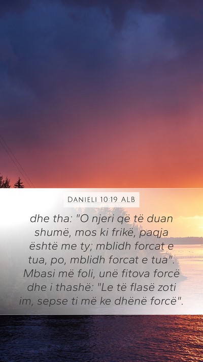 Danieli 10:19 ALB Bible Verse Image