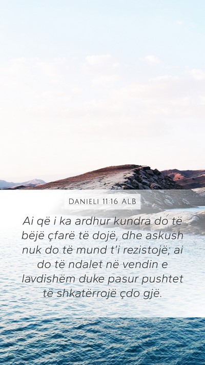 Danieli 11:16 ALB Bible Verse Image