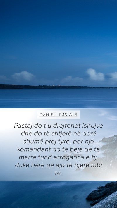 Danieli 11:18 ALB Bible Verse Image
