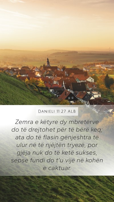 Danieli 11:27 ALB Bible Verse Image
