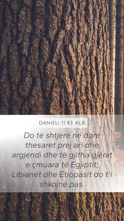 Danieli 11:43 ALB Bible Verse Image