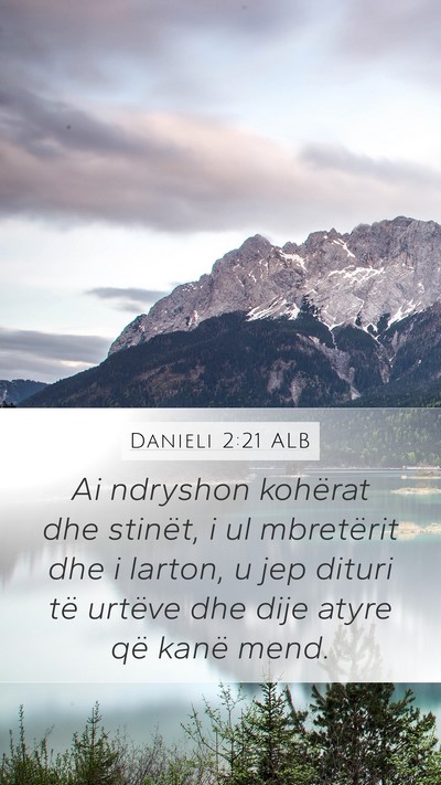Danieli 2:21 ALB Bible Verse Image