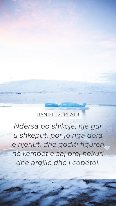 Danieli 2:34 ALB Bible Verse Image