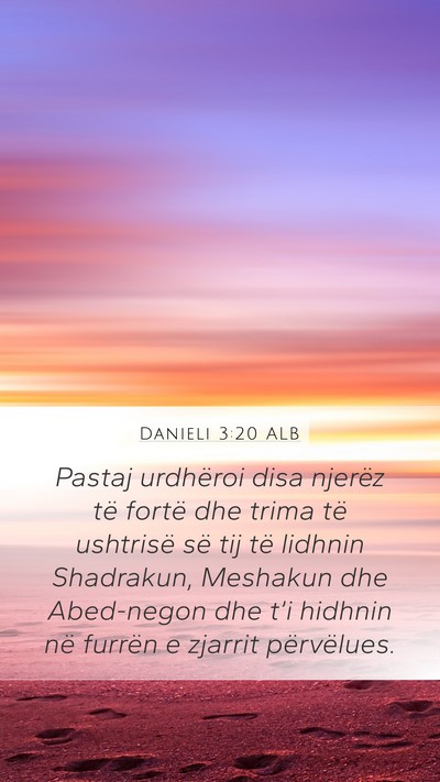 Danieli 3:20 ALB Bible Verse Image