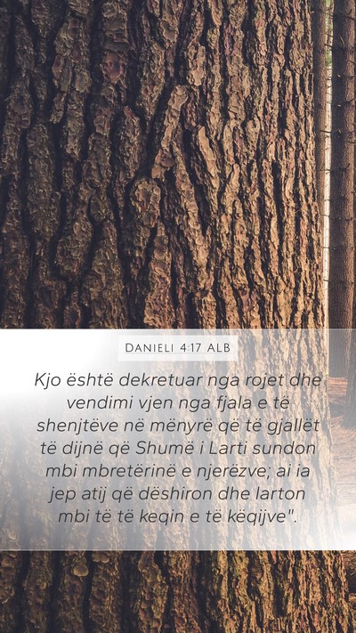Danieli 4:17 ALB Bible Verse Image