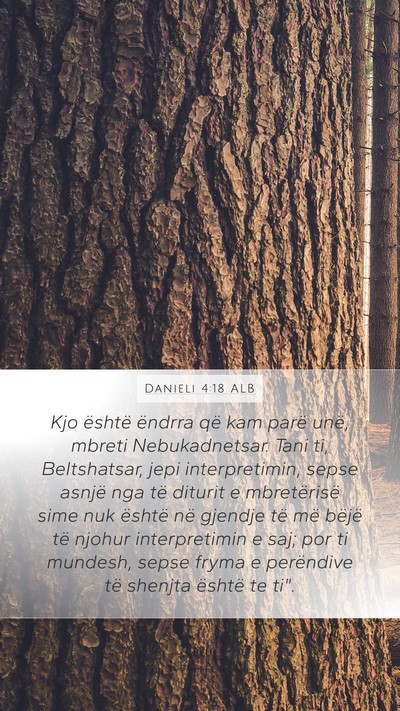 Danieli 4:18 ALB Bible Verse Image
