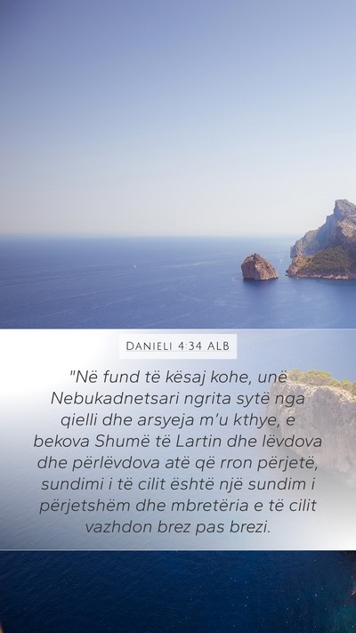 Danieli 4:34 ALB Bible Verse Image