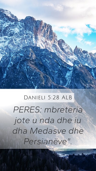 Danieli 5:28 ALB Bible Verse Image