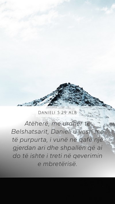 Danieli 5:29 ALB Bible Verse Image