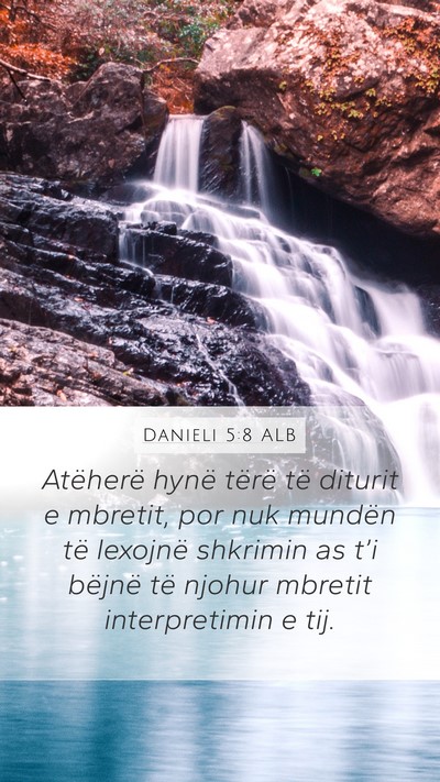 Danieli 5:8 ALB Bible Verse Image