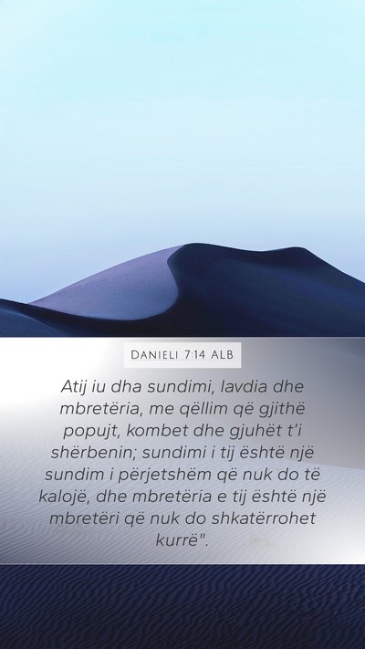 Danieli 7:14 ALB Bible Verse Image