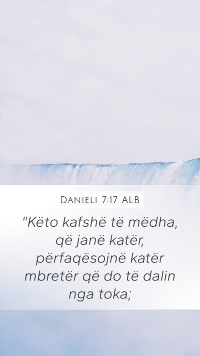 Danieli 7:17 ALB Bible Verse Image