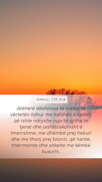 Danieli 7:19 ALB Bible Verse Image