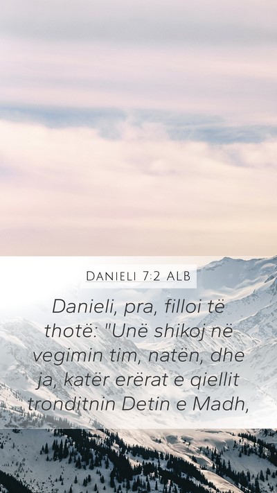 Danieli 7:2 ALB Bible Verse Image
