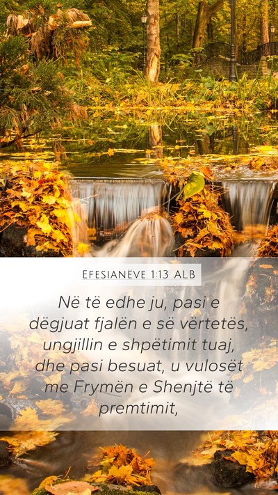Efesianëve 1:13 ALB Bible Verse Image