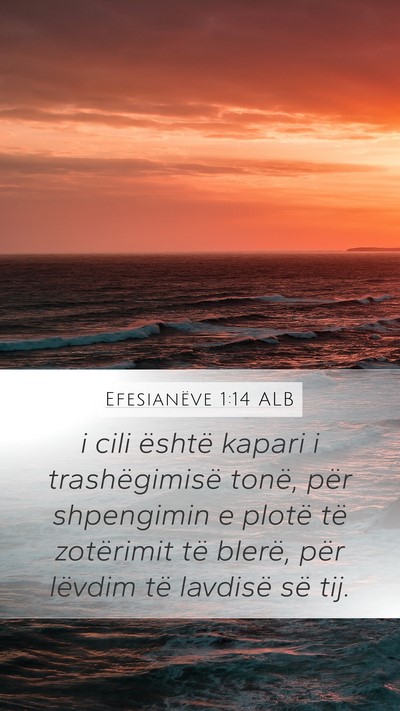 Efesianëve 1:14 ALB Bible Verse Image