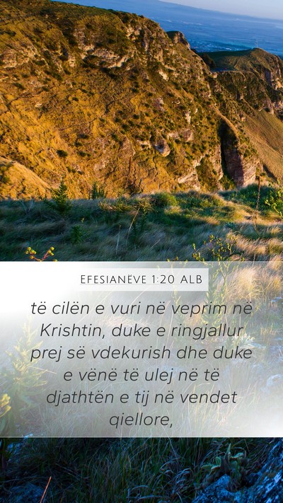 Efesianëve 1:20 ALB Bible Verse Image