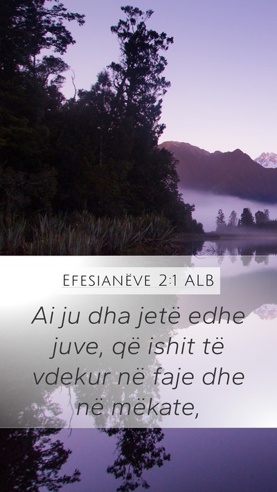 Efesianëve 2:1 ALB Bible Verse Image
