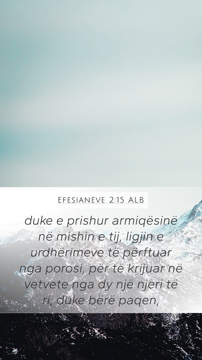 Efesianëve 2:15 ALB Bible Verse Image