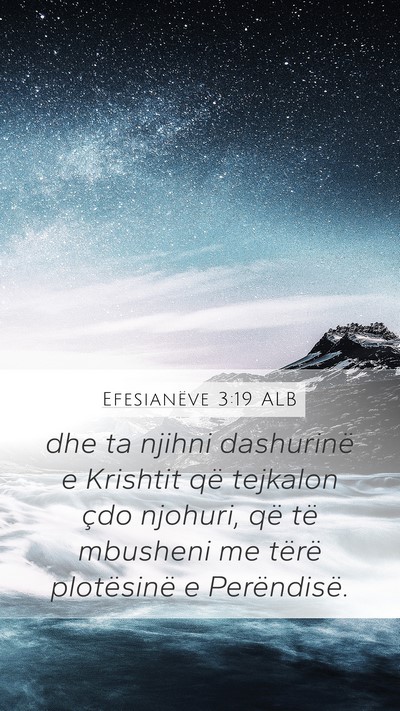 Efesianëve 3:19 ALB Bible Verse Image