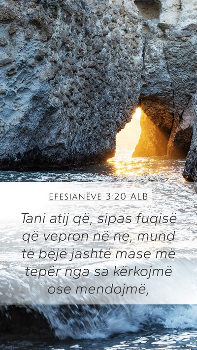 Efesianëve 3:20 ALB Bible Verse Image