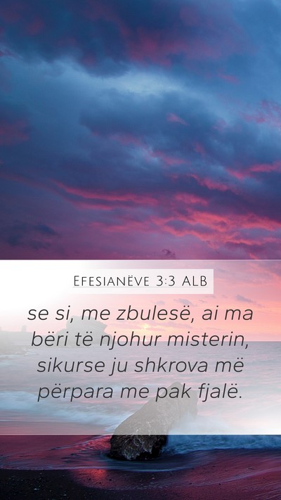 Efesianëve 3:3 ALB Bible Verse Image