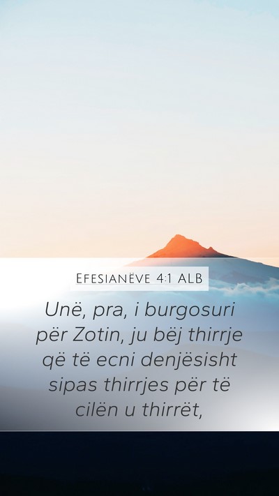 Efesianëve 4:1 ALB Bible Verse Image