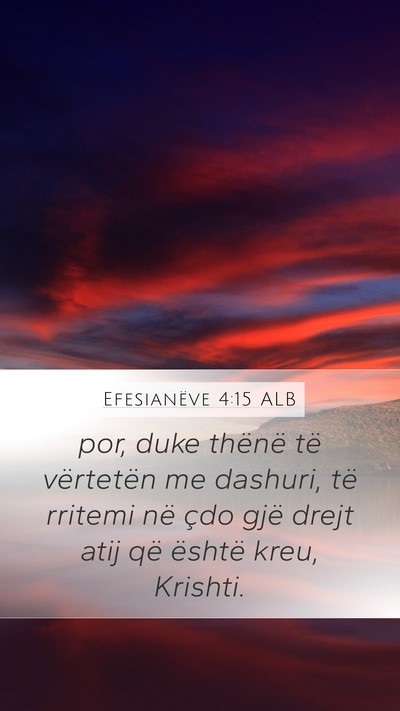 Efesianëve 4:15 ALB Bible Verse Image