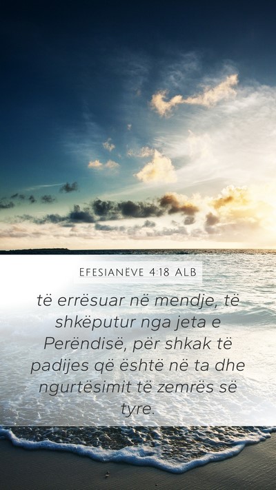 Efesianëve 4:18 ALB Bible Verse Image