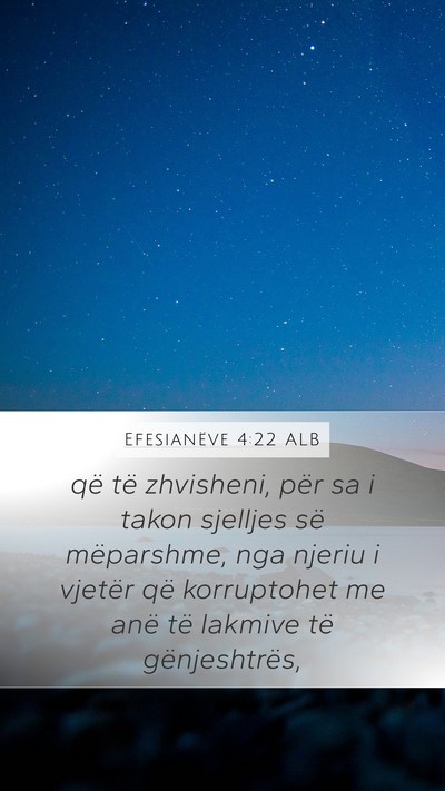 Efesianëve 4:22 ALB Bible Verse Image