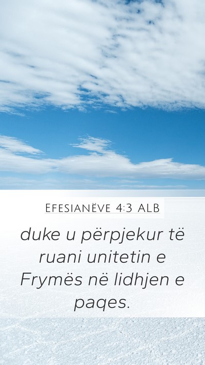 Efesianëve 4:3 ALB Bible Verse Image