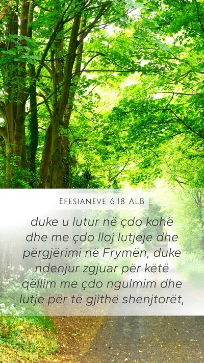Efesianëve 6:18 ALB Bible Verse Image