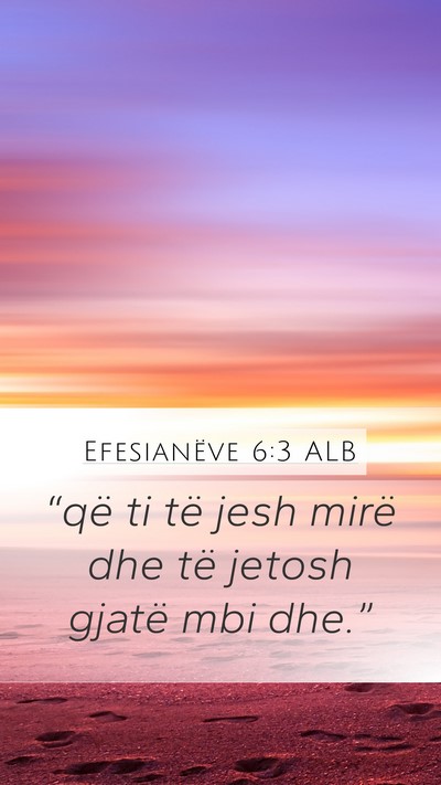 Efesianëve 6:3 ALB Bible Verse Image