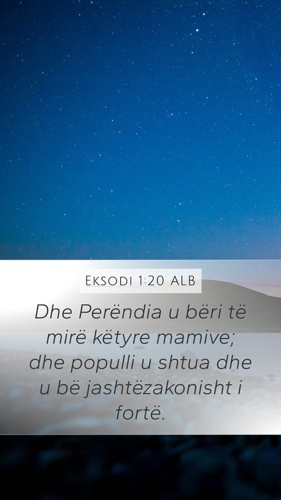 Eksodi 1:20 ALB Bible Verse Image