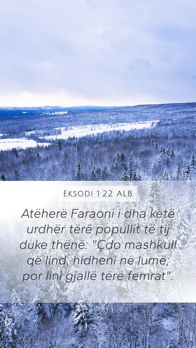 Eksodi 1:22 ALB Bible Verse Image