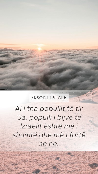 Eksodi 1:9 ALB Bible Verse Image
