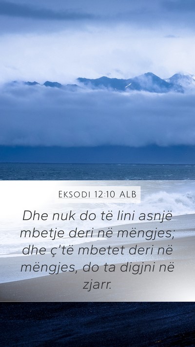 Eksodi 12:10 ALB Bible Verse Image