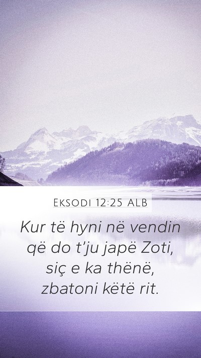Eksodi 12:25 ALB Bible Verse Image