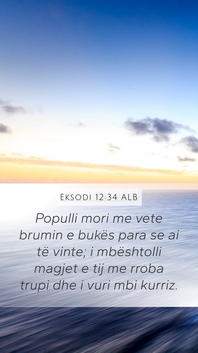Eksodi 12:34 ALB Bible Verse Image