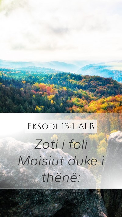 Eksodi 13:1 ALB Mobile Phone Wallpaper - Zoti i foli Moisiut duke i - Mobile Bible Verse Wallpaper