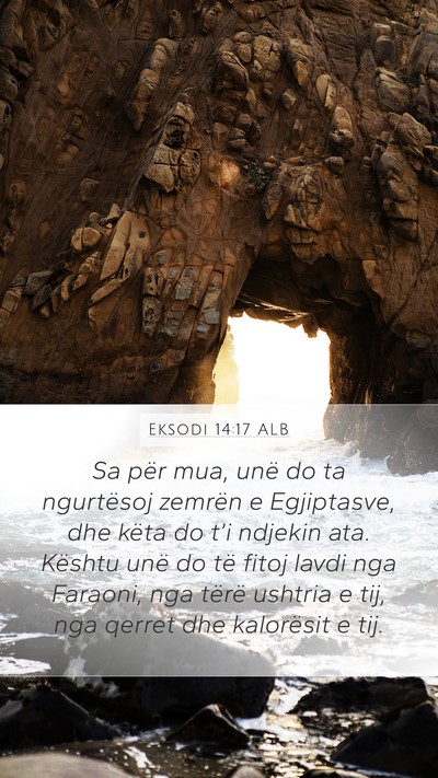 Eksodi 14:17 ALB Bible Verse Image