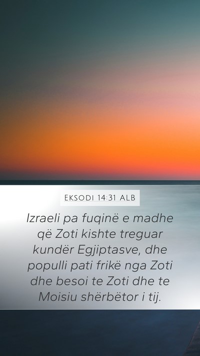 Eksodi 14:31 ALB Bible Verse Image