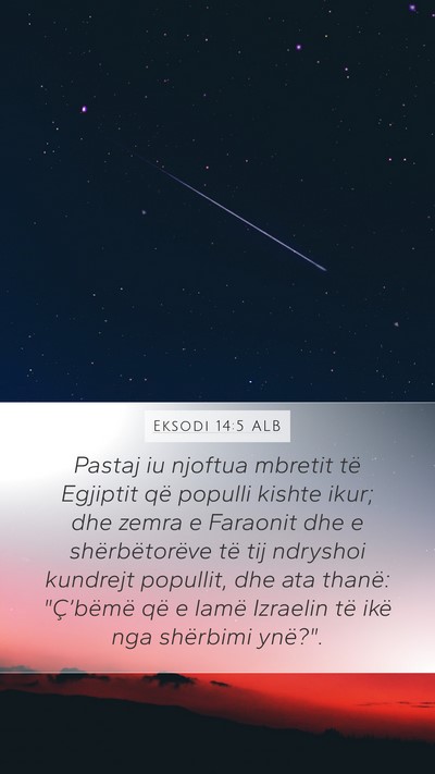 Eksodi 14:5 ALB Bible Verse Image